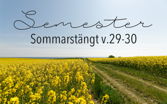 Sommarstängt vecka 29-30