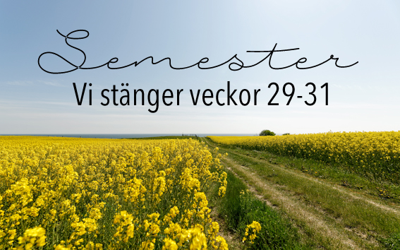 Sommarstängt 15/7 – 4/8