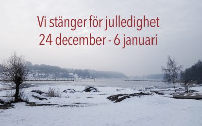 Vi stänger för julledighet